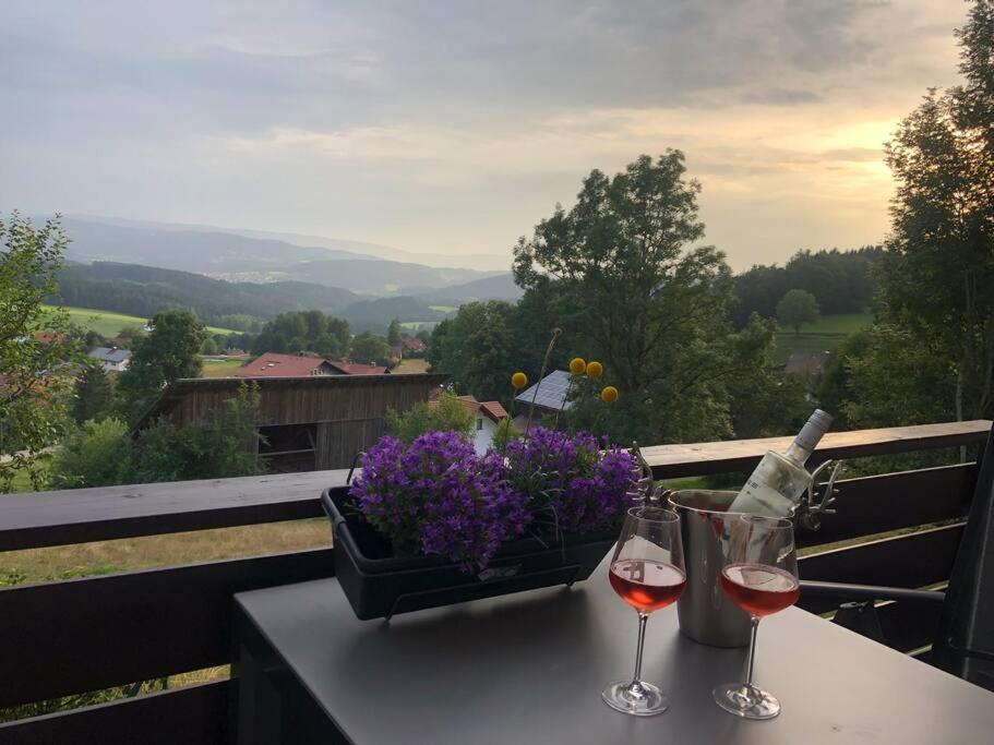 Apartment Panoramablick 2 Böbrach 外观 照片